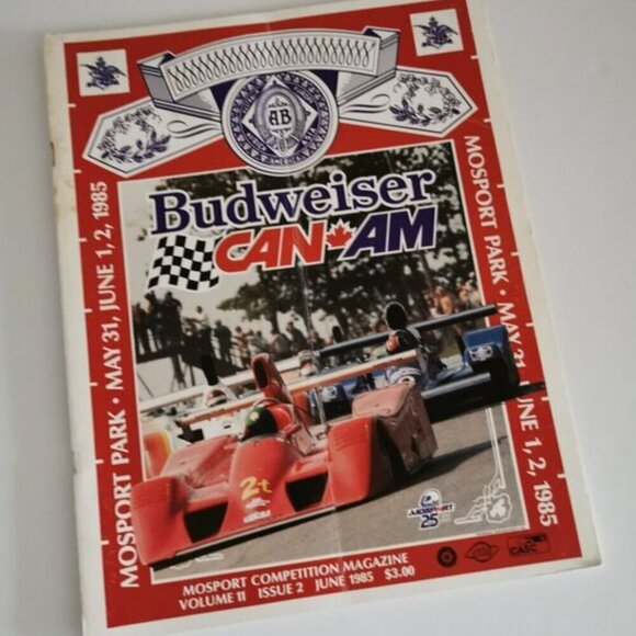 1985 Canadian Mosport Souvenir Competition Magazine Budweiser Can-Am Racing - Picture 1 of 10